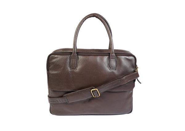Leather  Tan brown laptop bag
